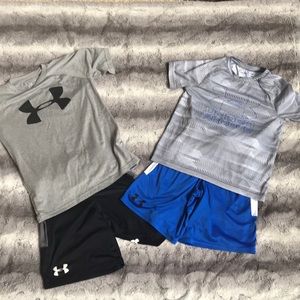 4 piece bundle of Under Armor size S boys